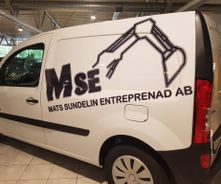 Synlig och snygg dekor på firmabilen till MSE AB